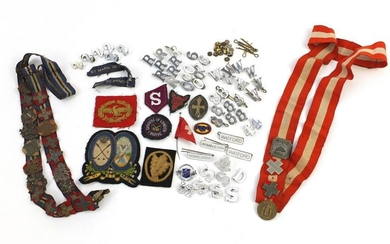 Vintage and later badges, cloth patches and sashes