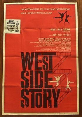 West Side Story (1961) US 40" x 60" W/Post Oscar Snipe
