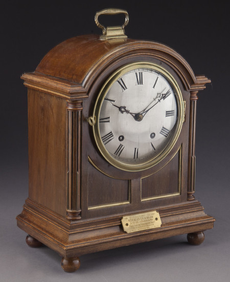 Winterhalder & Hofmeier mahogany bracket clock
