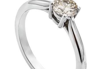 0.50 tcw SI1 Diamond Ring - 14 kt. White gold - Ring - 0.50 ct Diamond - No Reserve Price