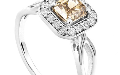 1.25 tcw VS2 Diamond Ring - 14 kt. White gold - Ring - 1.01 ct Diamond - 0.24 ct Diamonds