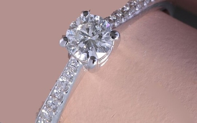 14 kt. White gold - Ring - 0.52 ct Diamond - Diamond
