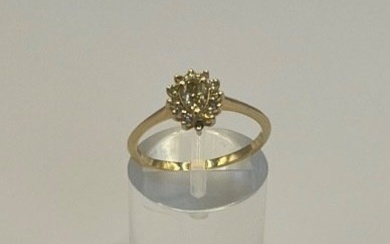 14 kt. Yellow gold - Ring - 0.20 ct Diamond - Diamonds