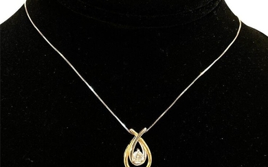 14K Gold Necklace w/ 10K Diamond Pendant