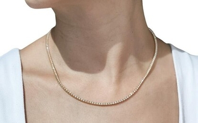 14k Diamond Tennis Necklace