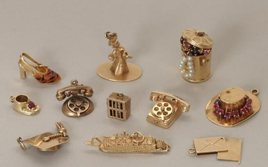 14k and 10k gold charms