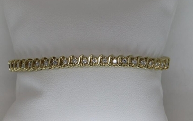 14kt Diamond Tennis Braceler
