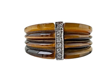 14kt Yellow Gold And Tiger Eye Ring