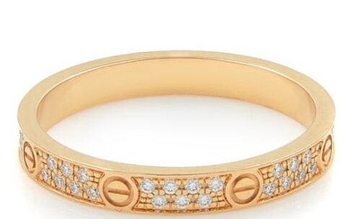 18 K Rose Gold CARTIER Style Eternity Diamond Band Ring