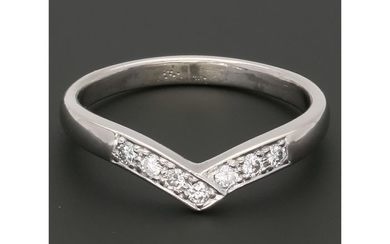 18 kt. Gold - Ring - 0.07 ct Diamond