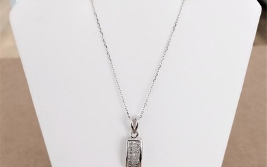 18 kt. White gold - Necklace with pendant - 0.59 ct Diamond