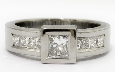 18 kt. White gold - Ring - 0.40 ct Diamond - Diamonds