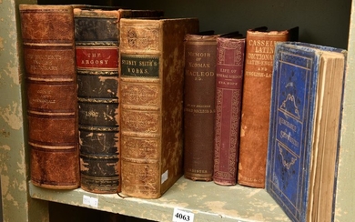 1851 SYDNEY SMITH'S WORKS AND 1800s COLLECTION OF BOOKS INCLUDING 'MEMORABLE SHIPWRECKS'