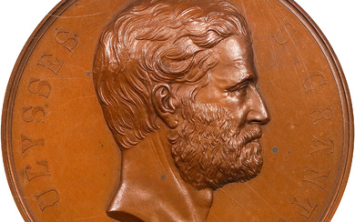 "1873" (post-1879) Ulysses S. Grant Presidential Medal. Julian PR-15. Bronze. MS-63 BN (NGC).