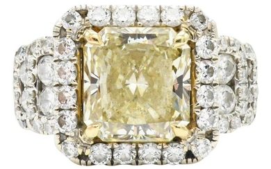 18K White Gold & 4.98 Carat Diamond Ring