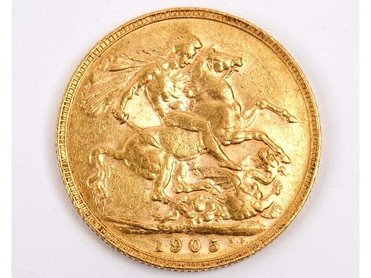 1905 Perth Mint 22K Gold Full Sovereign