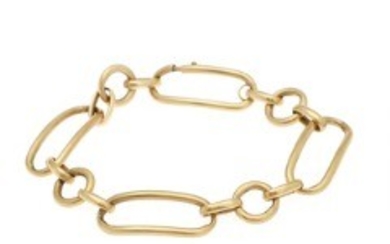 1927/1163 - A 14k gold bracelet. L. 20.5 cm. Weight app. 25.5 g.