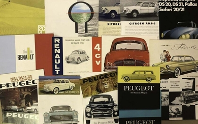 1960’s French car brochures - Renault, Peugeot, Ci