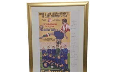 1968 World Club Championship Lithograph multi hand signed by...