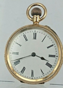 19th Century MASONIC solid gold 14Ktladies pocket watch- .585 (14 kt) gold