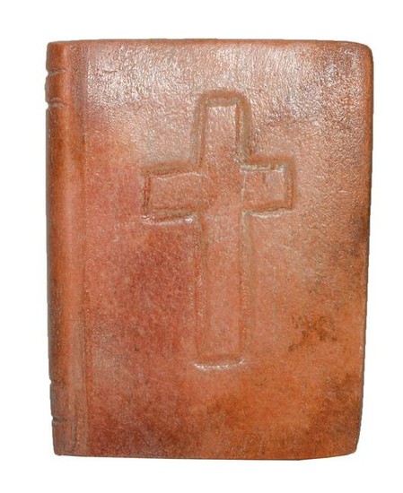 2 1/4" Catlinite Bible. Late 1800's to early 1900's