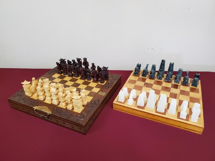2 Hard Stone Chess Sets