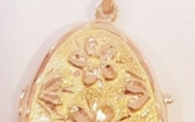 18 kt. Pink gold, Yellow gold - Pendant photo holder