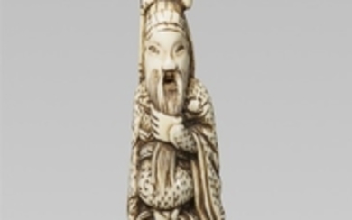An ivory netsuke of Kan’u. Early 19th century