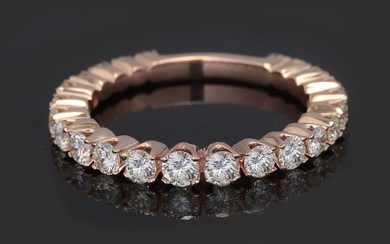 14 kt. Pink gold - Ring - 1.25 ct Diamond