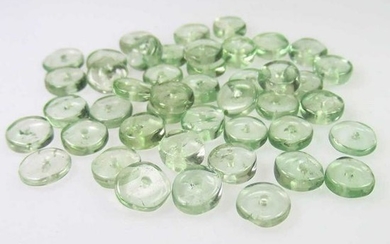 29.75 Ct Genuine 45 Green Amethyst Drilled Round Beads
