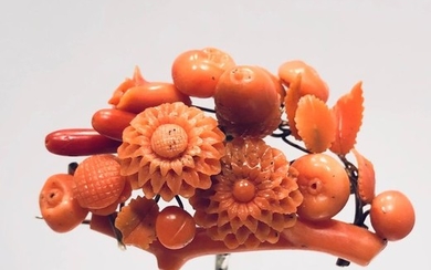Pink gold - Brooch Coral