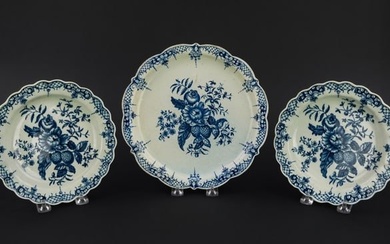 3 Dr. Wall Worcester Porcelain Plates