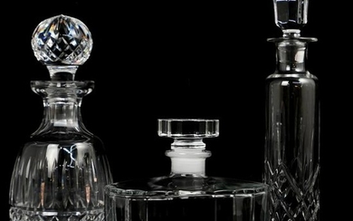 (3) Waterford Style Crystal Decanters