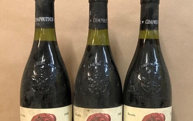 3 bouteilles CHÂTEAUNEUF-DU-PAPE M. Chapoutier...