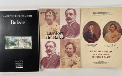 3 ouvrages sur Balzac : Octave Mirbeau, La mort de Balzac. Paris, éditions du félin,...