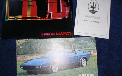 Brochures / catalogues - Maserati Khamsin - 1973
