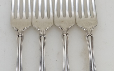 4 STERLING SILVER WALLACE IRVING FORKS