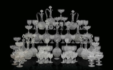 A FRENCH CUT-GLASS PART TABLE-SERVICE, CIRCA 1880-1900, PROBABLY BACCARAT