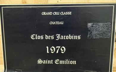 48 bouteilles CLOS DES JACOBINS 1979 GCC Saint Emilion (niveaux entre légèrement bas et haute épaule