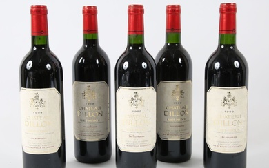 5 bouteilles Château DILLON Haut Médoc CB 1999 Et.... - Lot 63 - Vasari Auction