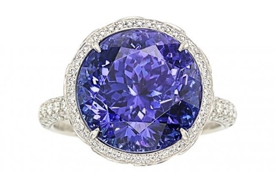 55063: Tanzanite, Diamond, Platinum Ring, Tiffany & Co.