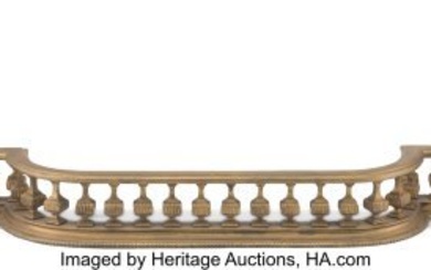 61063: An Egyptian Revival Gilt Bronze Fireplace Fender