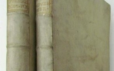 1770 2 volumes VELLUM BOUND ROMANORUM PONTIFICUM by