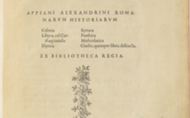 Appian of Alexandria (c. 95-c. 165) Appiani Alexandrini Romanarum Historiarum: Celtica, Libyca, vel Carthaginensis, Illyrica, Syriaca