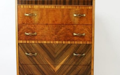 Art Deco waterfall style chest of drawers