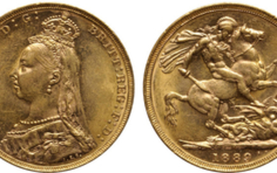 Australia, Victoria, Sovereign, 1889-M, Jubilee Head, MS62+ PCGS