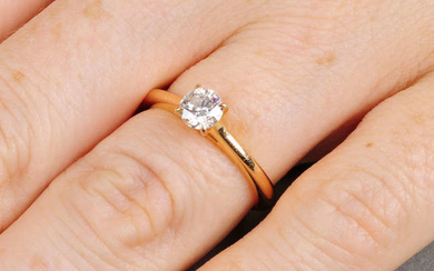 A brilliant-cut diamond single-stone ring, by Bucherer.