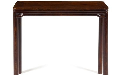 * A Chinese Hardwood Corner-Leg Table, Tiaozhuo