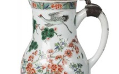 A Chinese porcelain jug and cover, 18th...