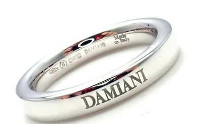 Damiani 18k White Gold 3.5mm Band Ring Sz 6.5